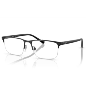 Occhiali da vista Vogue VO4292 352S Nero con montatura rettangolare semi-cerchiata, naselli regolabili e aste sottili
