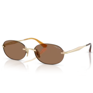 Vogue VO4342S 848/73 oro pallido con montatura rimless in metallo e lenti marrone scuro