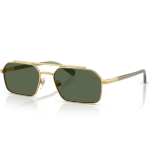 Occhiali da sole Vogue VO4356S 280/71 Oro in metallo con doppio ponte e lenti Verde Scuro