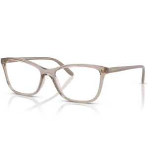 Occhiali da vista Vogue VO5603 2990 Caramello Trasparente con montatura squadrata, angoli arrotondati e aste coordinate