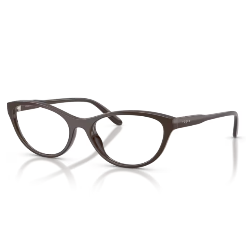 Occhiali da vista Vogue VO5703U 2252 Marrone Pieno da donna con montatura ovale in Bio-Based Nylon