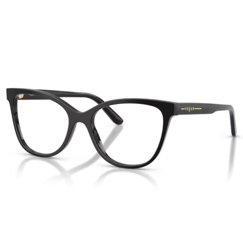 Occhiali da vista Vogue VO5748 W44 Nero in acetato con montatura Pantos e dettagli dorati sulle aste