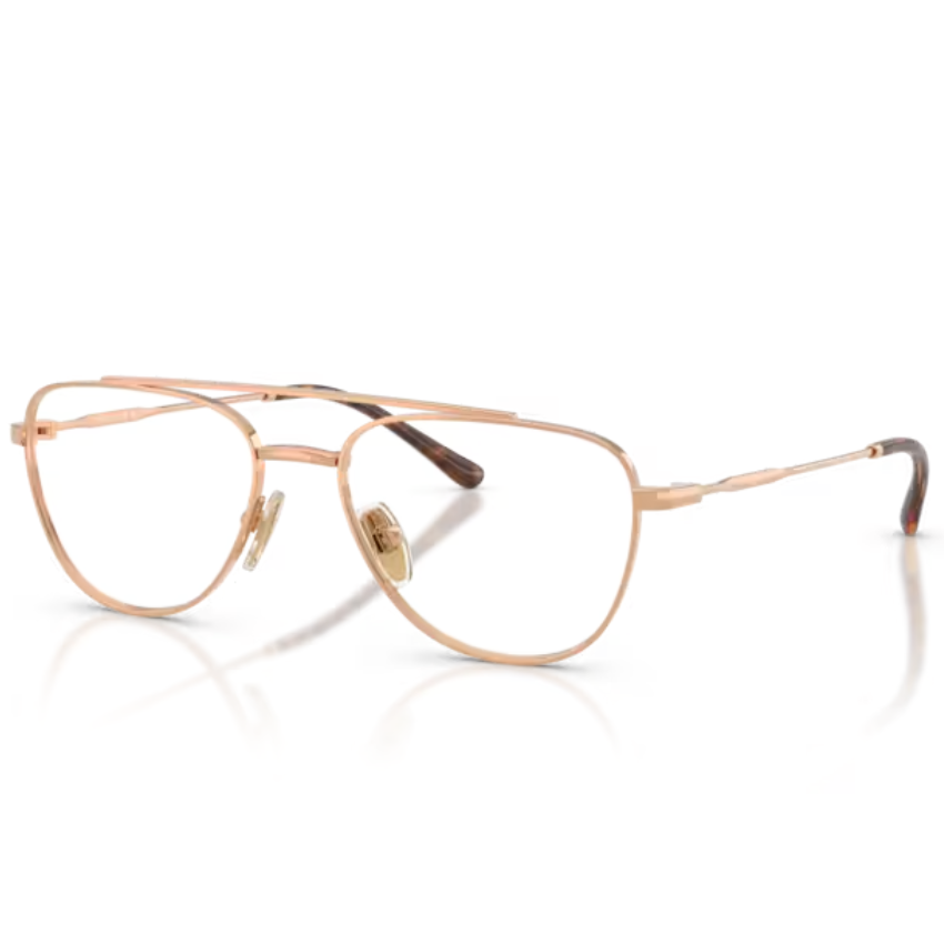Occhiali da vista Vogue Junior VY1001 5152 Oro Rosé con montatura pilot in metallo, doppio ponte, naselli regolabili e terminali marroni