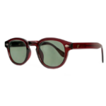 Occhiali da sole OS Sunglasses Berlino Premium OS2051-C04 Vino Petrolio con montatura bordeaux traslucida, lenti verdi e logo dorato
